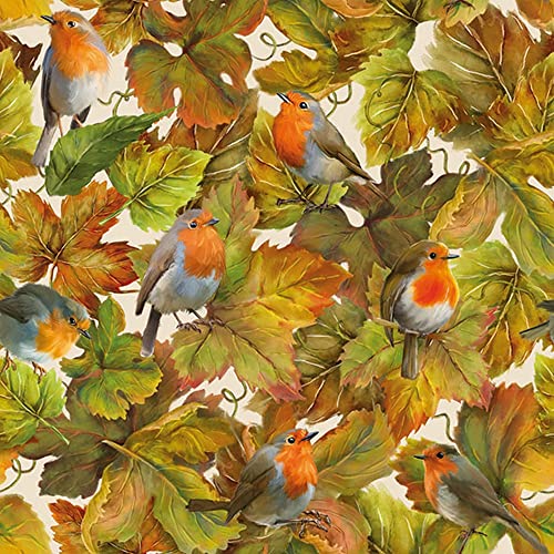 20 Servietten Vögel in Herbstblätter | Tiere | Tiermotiv | Herbst | Herbstservietten | G?ste | Tischdeko | Dekoration | Fest | Feier | basteln | Decoupage | Serviettentechnik 33x33cm von Ambiente