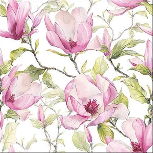 Ambiente 20 Servietten Blühende Magnolie, Format ausgelegt: 33 x 33 cm Ambiente 20 Servietten Blühende Magnolie, Format ausgelegt: 33 x 33 cm von Ambiente