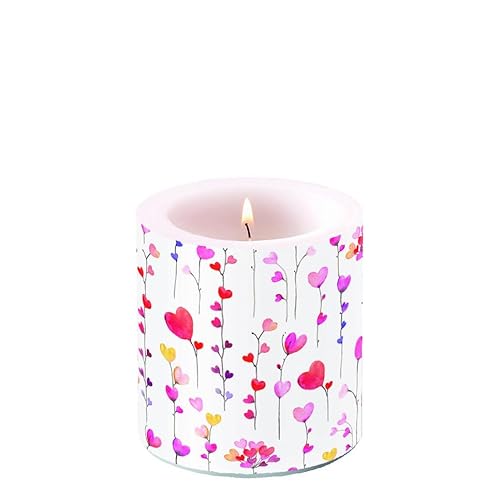 Ambiente Kerze Stumpenkerze Wachswindlicht 9 cm hoch Paraffinwachs 35h Brenndauer Liebe Herzen Valentin Muttertag Tischdekoration Serie hears garlands Ambiente Kerze Stumpenkerze Wachswindlicht 9 cm hoch Paraffinwachs 35h Brenndauer Liebe Herzen Valentin Muttertag Tischdekoration Serie hears garlands von Ambiente