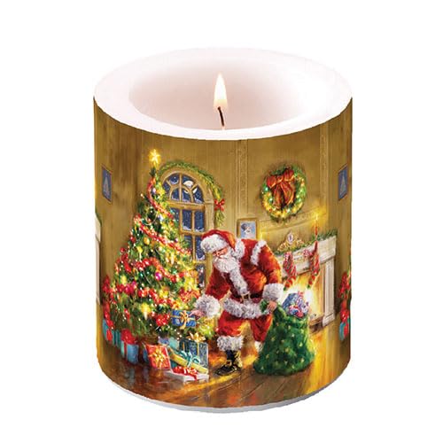 Ambiente Kerze Stumpenkerze Wachswindlicht Dekorationskerze 10 cm hoch Paraffinwachs 45h Brenndauer Weihnachtsmann Geschenke Weihnachten Advent Serie gifts under xmas tree Ambiente Kerze Stumpenkerze Wachswindlicht Dekorationskerze 10 cm hoch Paraffinwachs 45h Brenndauer Weihnachtsmann Geschenke Weihnachten Advent Serie gifts under xmas tree von Ambiente
