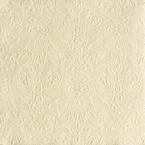 Ambiente Papierservietten - Servietten Lunch / Party 33x33cm Elegance Cream - Hochzeit - Taufe Geprägt / Embossed - Ideal Als Geschenk Und Tisch-Deko von Ambiente