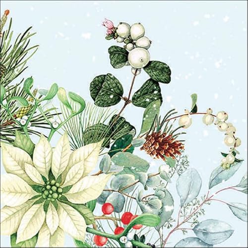 Ambiente Serviette Papier 33x33 cm Tissue 3lagig Weihnachten Blumen serie white poinsettia Tischdekoration Bastelarbeiten Decoupage Ambiente Serviette Papier 33x33 cm Tissue 3lagig Weihnachten Blumen serie white poinsettia Tischdekoration Bastelarbeiten Decoupage von Ambiente