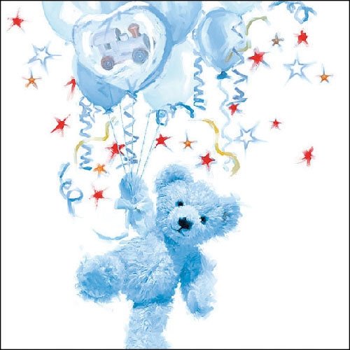 Ambiente Servietten Lunch / Party / Fest ca. 33x33cm Teddy Blue - Newborn - Neugeboren Blau - Taufe - Ideal als Geschenk Ambiente Servietten Lunch / Party / Fest ca. 33x33cm Teddy Blue - Newborn - Neugeboren Blau - Taufe - Ideal als Geschenk von Ambiente