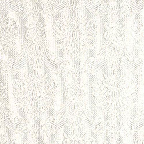 Ambiente Servietten Lunch / Party 33x33cm Elegance Pearl White Geprägt / embossed von Ambiente