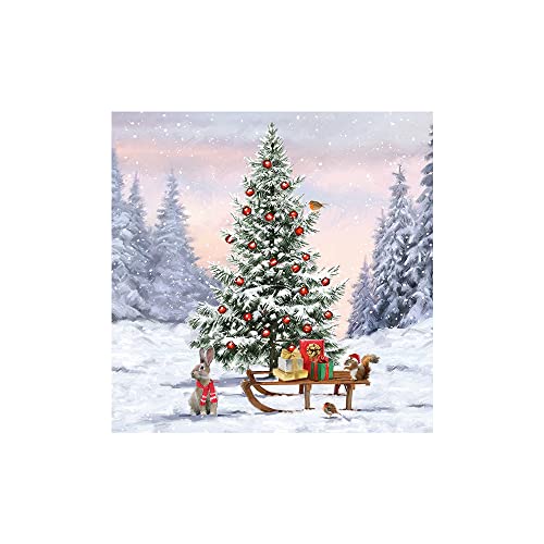 Ambiente - Weihnachten Papierservietten - Winter Animals/Winter Tiere - 33 x 33cm 20 Stück von Ambiente