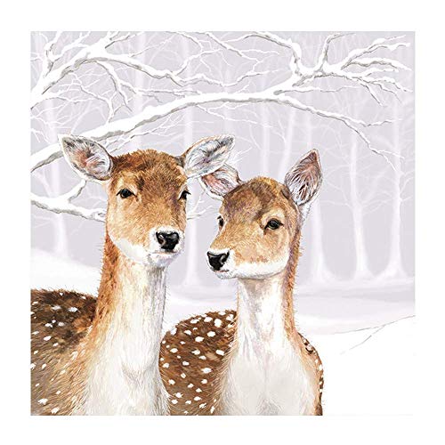 Serviette"Rehe zur Winterzeit" 20 Stück von Ambiente