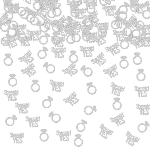 Ambishi 120 Stück Glitzer She Said Yes Konfetti / Brautparty Junggesellinnenabschied Hochzeit Verlobung Party Tischdekoration Streuung / Bride to Be Miss to Mrs Party Schild Dekoration Supplies Ambishi 120 Stück Glitzer She Said Yes Konfetti / Brautparty Junggesellinnenabschied Hochzeit Verlobung Party Tischdekoration Streuung / Bride to Be Miss to Mrs Party Schild Dekoration Supplies von Ambishi