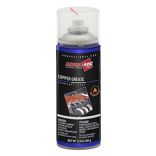 Ambro-Sol - Kupferspray G006, Hochtemperatur-Schmiermittel Kupfersprühfett, 400 ml Kupfer Spray, Kupferpaste Spray Hochtemperaturfett, 100% Recyclebare Weißblech-Spraydose von Ambro-Sol