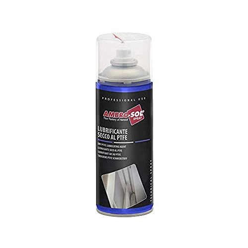 Ambro-Sol - PTFE Trockenschmierspray L051, PTFE Spray Antiadhäsiv und Wasserabweisend, Schützt vor Korrosion, 400 ml Teflon Spray, 100% Recyclebare Weißblech-Spraydose Ambro-Sol - PTFE Trockenschmierspray L051, PTFE Spray Antiadhäsiv und Wasserabweisend, Schützt vor Korrosion, 400 ml Teflon Spray, 100% Recyclebare Weißblech-Spraydose von Ambro-Sol