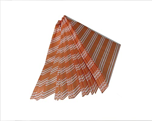 Ameisenkeks® - 100 x Spitztüten orange/weiß gestreift Papiertüten für Kaufladen | Süßigkeiten | Kiosk von Ameisenkeks