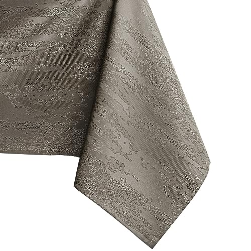 AmeliaHome 100x100 cm Tischdecke Tischtuch Tafeldecke Fleckschutz Lotuseffekt Abwaschbar Wasserabweisend Ornament Cappuccino Vesta von AmeliaHome