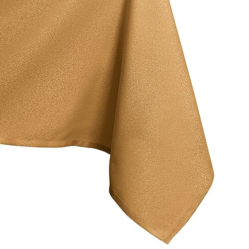 AmeliaHome 80x80 cm Tischdecke Tischtuch Tafeldecke Fleckschutz Lotuseffekt Abwaschbar Wasserabweisend Glänzend Glatt Gold Empire von AmeliaHome