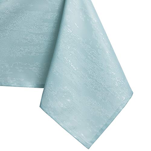 AmeliaHome Tischdecke 110x140 cm Tischtuch Tafeldecke Fleckschutz Lotuseffekt Abwaschbar Wasserabweisend Ornament Vesta hellblau von AmeliaHome