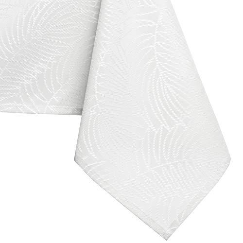 AmeliaHome Tischdecke oval 130x180 cm Tischtuch Tafeldecke Fleckschutz Lotuseffekt Abwaschbar Wasserabweisend Ornament Gaia weiß AmeliaHome Tischdecke oval 130x180 cm Tischtuch Tafeldecke Fleckschutz Lotuseffekt Abwaschbar Wasserabweisend Ornament Gaia weiß von AmeliaHome