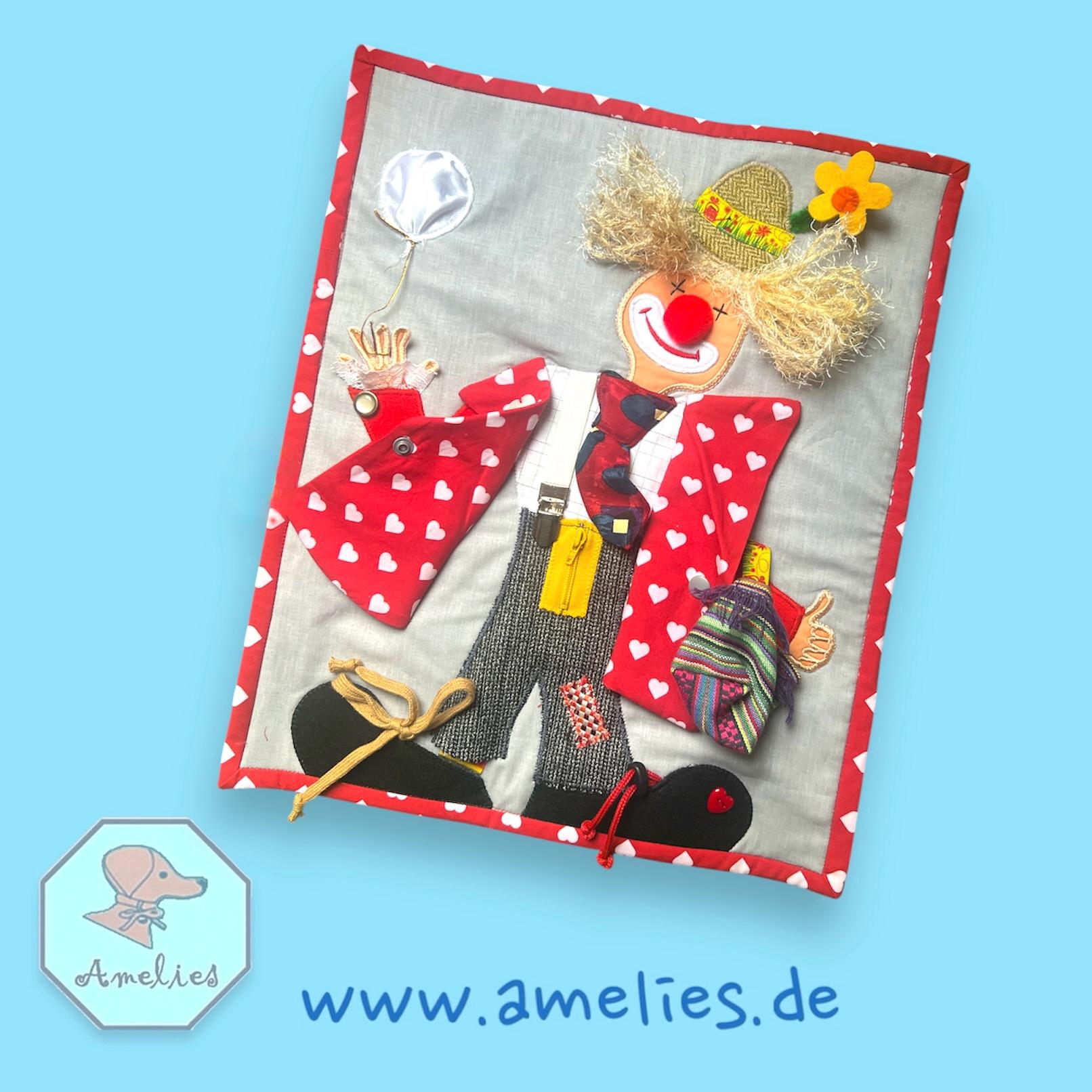 Nesteldecke "Clown Jo" Für Demenzpatienten, Individualisierbar, Wunschfarben Nesteldecke "Clown Jo" Für Demenzpatienten, Individualisierbar, Wunschfarben von AmeliesIdeen