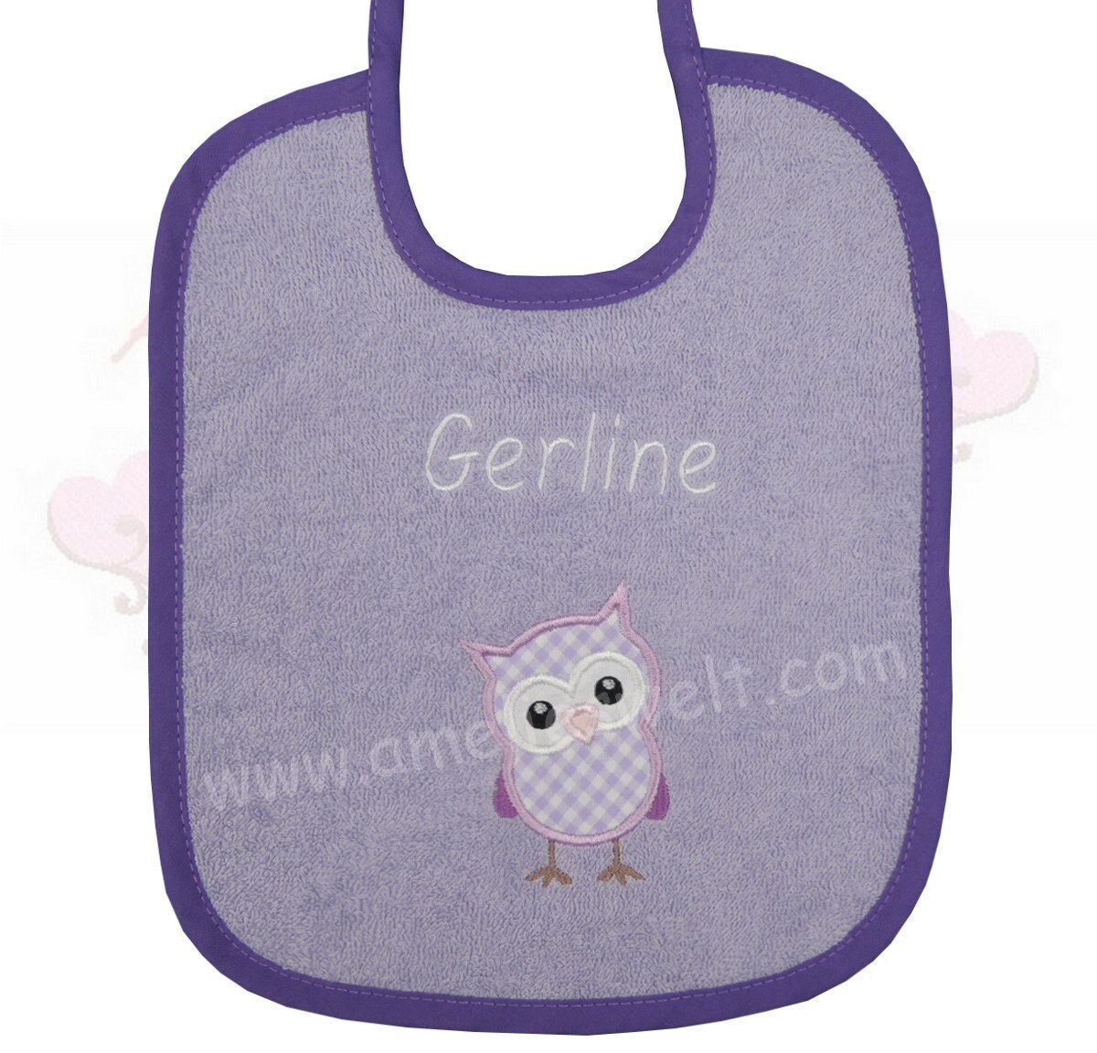 Lätzchen Mit Name, Lila Flieder, Kleine Eule, Personalisiert, Baby, Geschenk Zu Geburt, Zur Taufe, Taufgeschenk Lätzchen Mit Name, Lila Flieder, Kleine Eule, Personalisiert, Baby, Geschenk Zu Geburt, Zur Taufe, Taufgeschenk von AmeliesweltGeschenke