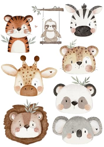 Bügelbild Set Dschungel Tiere,Faultier,Zebra,Giraffe,Löwe,Panda,Koala-für Textilien,Kinder,aufbügeln,Aufbügler,Geburtstag,T-Shirt,Beutel,Turnbeutel,Kostüm,DIY,Geschenk,Rucksack,Kita,Schule,Schultüte Bügelbild Set Dschungel Tiere,Faultier,Zebra,Giraffe,Löwe,Panda,Koala-für Textilien,Kinder,aufbügeln,Aufbügler,Geburtstag,T-Shirt,Beutel,Turnbeutel,Kostüm,DIY,Geschenk,Rucksack,Kita,Schule,Schultüte von Ameloua