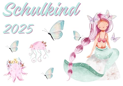 Bügelbild Set für Textilien,Schulkind 2025,Kinder,Einschulung 2025,Meerjungfrau,Schmetterling,Schulstart,Mermaid,Ocean,Ozean,Oktopus,Schule Bügelbild Set für Textilien,Schulkind 2025,Kinder,Einschulung 2025,Meerjungfrau,Schmetterling,Schulstart,Mermaid,Ocean,Ozean,Oktopus,Schule von Ameloua