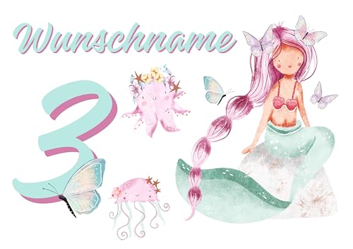 Personalisierbares Bügelbild Set für Textilien,Geburtstag,Wunschname,Wunschzahl,personalisiert,Kinder,Meerjungfrau,Schmetterling,Mermaid,Oktopus,T-Shirts,DIY-Projekte,Geschenke,1,2,3,4,5,6,7,8,9,10... Personalisierbares Bügelbild Set für Textilien,Geburtstag,Wunschname,Wunschzahl,personalisiert,Kinder,Meerjungfrau,Schmetterling,Mermaid,Oktopus,T-Shirts,DIY-Projekte,Geschenke,1,2,3,4,5,6,7,8,9,10... von Ameloua
