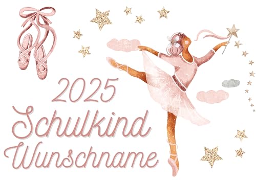 Personalisierbares Bügelbild Set für Textilien,Schulkind 2025,Wunschname,personalisiert,Kinder,Einschulung,Ballerina,Ballett,Glitzer,Schulstart,Schule,T-Shirts,Turnbeutel,Schultüten,Aufbügler,Geschenk Personalisierbares Bügelbild Set für Textilien,Schulkind 2025,Wunschname,personalisiert,Kinder,Einschulung,Ballerina,Ballett,Glitzer,Schulstart,Schule,T-Shirts,Turnbeutel,Schultüten,Aufbügler,Geschenk von Ameloua