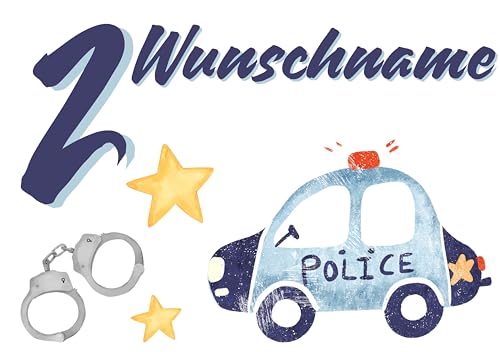 Personalisiertes Bügelbild Set für Textilien,Geburtstag,Wunschname,Wunschzahl,personalisiert,Kinder,Polizei,Polizeiauto,Handschellen,Sterne,T-Shirts,DIY-Projekte,Geschenke,Deko,1,2,3,4,5,6,7,8,9,10... Personalisiertes Bügelbild Set für Textilien,Geburtstag,Wunschname,Wunschzahl,personalisiert,Kinder,Polizei,Polizeiauto,Handschellen,Sterne,T-Shirts,DIY-Projekte,Geschenke,Deko,1,2,3,4,5,6,7,8,9,10... von Ameloua