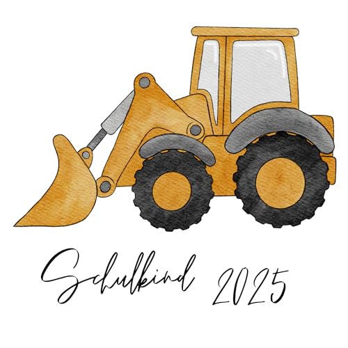 Schulkind 2025 Bügelbilder Set Textilien, zum aufbügeln, Dino, Bagger, Traktor, Rakete, Polizei, Bügelbild Schultüte, Erster Schultag Einschulung (6) von Ameloua