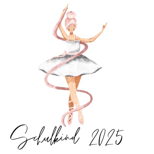 Schulkind 2025 Bügelbilder Set Textilien, zum aufbügeln, Fee, Ballerina, Meerjungfrau, Pferd, Einhorn, Bügelbild Schultüte, Erster Schultag Einschulung (Ballerina weißer Rock) von Ameloua
