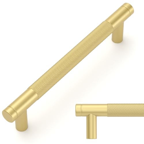 Amerdeco 5 Stück Mattes Gold Gerändelte Schrankgriffe 160mm Lochabstand, Aluminium Griffe für Küchenschränke & Möbelgriffe für Schubladen Amerdeco 5 Stück Mattes Gold Gerändelte Schrankgriffe 160mm Lochabstand, Aluminium Griffe für Küchenschränke & Möbelgriffe für Schubladen von Amerdeco
