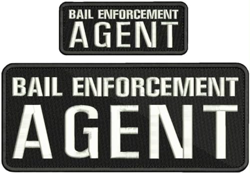 Bail Enforcement Agent Stickerei-Flicken – Stickaufnäher 10,2 x 25,4 cm & 5,1 x 12,7 cm Haken – Westen-Aufnäher für Tellerträger von America's Test Kitchen