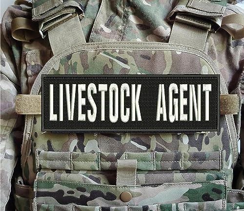 Livestock Agent Stickerei-Aufnäher – 3 x 10 Haken auf der Rückseite schwarz und weiß – Livestock Agent Weste Patch für Plattenträger von America's Test Kitchen
