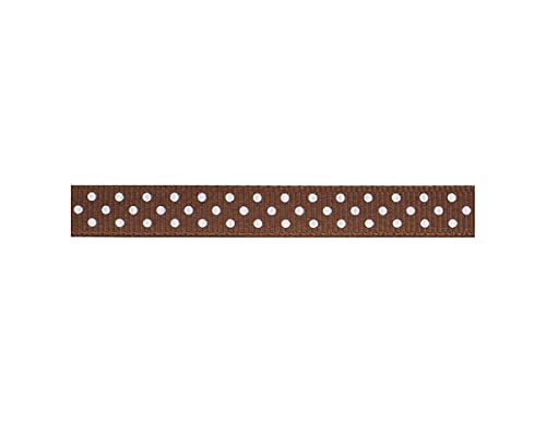 Dollar Ribbon Brown White Dots 0,95 cm x 1,22 m von American Crafts