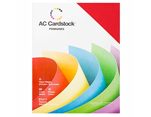 American Crafts 27,9 cm tonkartons Vielzahl Pack 8–1/2 Zoll, Primärfarben, 8-1/2 by 11 von American Crafts