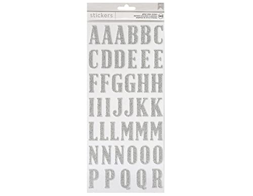 American Crafts 346633 Thickers Sticker, silber von American Crafts