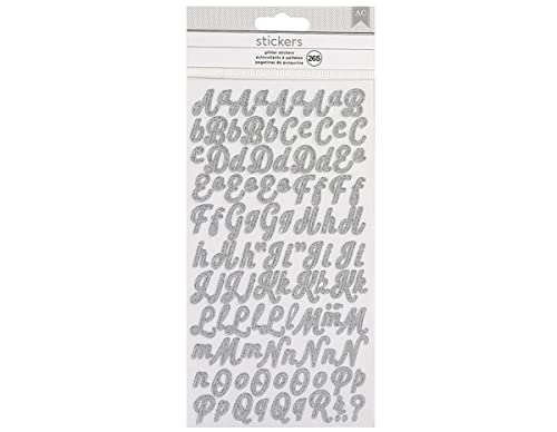 American Crafts 346653 Stickers Sticker, silber von American Crafts