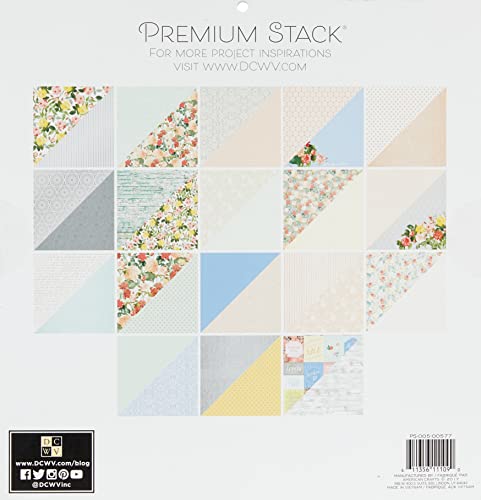 American Crafts DCWV doppelseitig Papier Stack, mehrfarbig, 29,21 x 31,75 x 1,01 cm, Mehrfarbig, 29.21 x 31.75 x 1.01 cm von American Crafts
