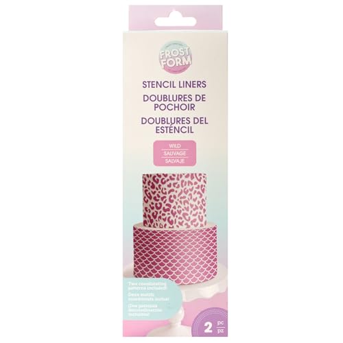 American Crafts Food Crafting - Frost Form Stencil Liner (Wild) 2 Schablonen in Wild Patterns Stencil Tool Schablone von American Crafts