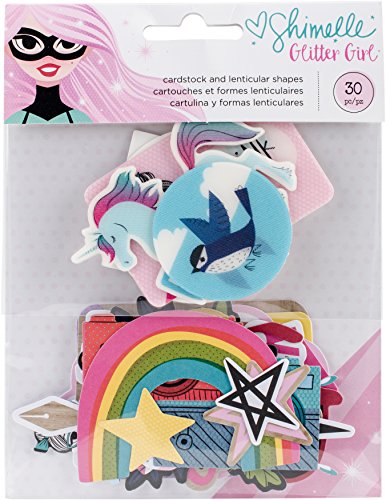 American Crafts Shimelle Glitzer Mädchen Holografische Ephemera 30/Pkg, mehrfarbig, 15.87 X 12.06 X 0,68 cm American Crafts Shimelle Glitzer Mädchen Holografische Ephemera 30/Pkg, mehrfarbig, 15.87 X 12.06 X 0,68 cm von American Crafts