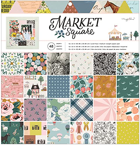 American Crafts Single-Sided Paper Pad 12"X12" 48/Pkg-Maggie Holmes Market Square -MH003686 American Crafts Single-Sided Paper Pad 12"X12" 48/Pkg-Maggie Holmes Market Square -MH003686 von American Crafts