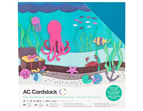 American Crafts Variety Cardstock Pack 12 "X12 60/pkg-Jewel American Crafts Variety Cardstock Pack 12 "X12 60/pkg-Jewel von American Crafts