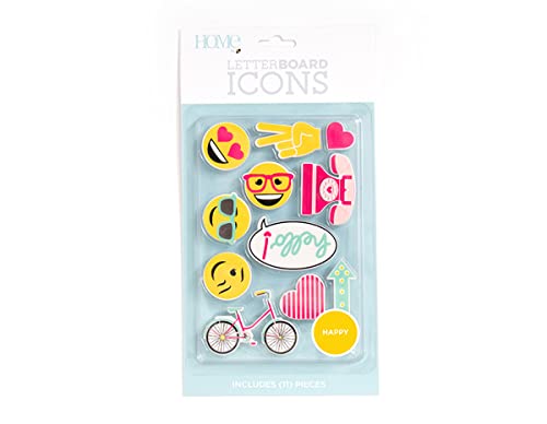 DCWVE Stanzformen mit A View Icon Pack Letterboard-Happy (11 Stück) LP-006-00034, Papier, Originalversion von American Crafts