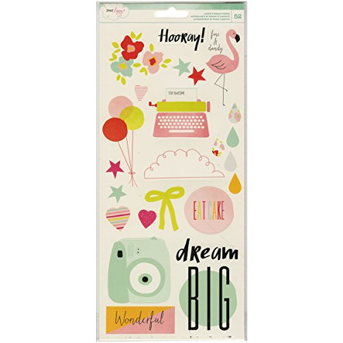 Dear Lizzy Fine & Dandy Stickers 6"X12" 2/Pkg-Accents & Phrases W/Glossy Accents von American Crafts