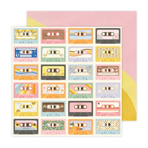 Jen Hadfield Flower Child Double-Sided Cardstock 12"X12"-Groove Thing von American Crafts