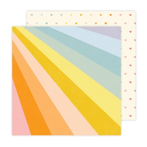 Jen Hadfield Flower Child Double-Sided Cardstock 12"X12"-Retro Rainbow von American Crafts