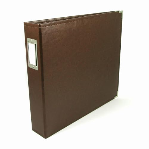 WE R Memory Keepers American Crafts 660909 Classic D-Ring Scrapbooking Album, 12 Zoll x 12 Zoll, dark chocolate von American Crafts