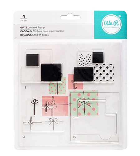 We R Memory Keepers Transparent Layered Stamp - Gifts (4 Piece) von American Crafts