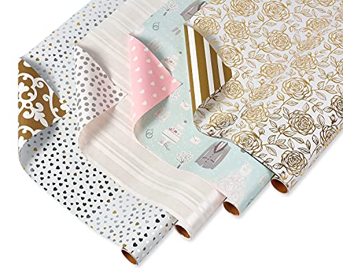 American Greetings Wendbares Hochzeits-Geschenkpapier (4 Rollen, 120 m²) von American Greetings