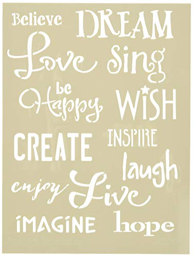 Americana Decor Inspiration Schablone, blau, 15 x 21 x 0,3 cm Americana Decor Inspiration Schablone, blau, 15 x 21 x 0,3 cm von DecoArt