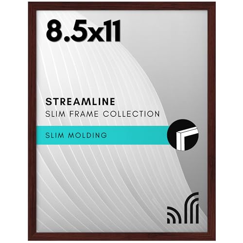 Americanflat Bilderrahmen mit bruchfestem Glas, Streamline-Kollektion, dünner Rand, Bilderrahmen für Wand und Tisch, Befestigungsmaterial zum Aufhängen und Staffelei im Lieferumfang enthalten, Americanflat Bilderrahmen mit bruchfestem Glas, Streamline-Kollektion, dünner Rand, Bilderrahmen für Wand und Tisch, Befestigungsmaterial zum Aufhängen und Staffelei im Lieferumfang enthalten, von Americanflat