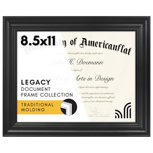 Americanflat - Kunstvoll verzierter Urkundenrahmen 8,5 x 11 Zoll in Schwarz, Urkundenrahmen mit bruchsicherem Glas und Staffelei für Wand und Tisch Klassischer Bilderrahmen Americanflat - Kunstvoll verzierter Urkundenrahmen 8,5 x 11 Zoll in Schwarz, Urkundenrahmen mit bruchsicherem Glas und Staffelei für Wand und Tisch Klassischer Bilderrahmen von Americanflat