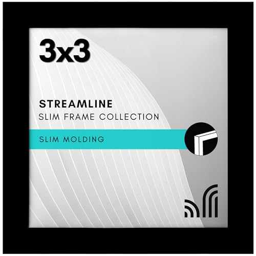 Americanflat Streamline Collection Bilderrahmen, 7,6 x 7,6 cm, mit poliertem kristallklarem Glas, dünner, quadratischer Bilderrahmen für Tischdekoration, Staffelei-Ständer im Lieferumfang enthalten, Americanflat Streamline Collection Bilderrahmen, 7,6 x 7,6 cm, mit poliertem kristallklarem Glas, dünner, quadratischer Bilderrahmen für Tischdekoration, Staffelei-Ständer im Lieferumfang enthalten, von Americanflat